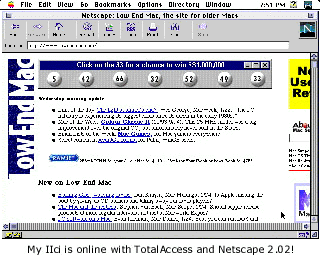 Netscape on a Mac IIci
