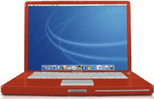 red MacBook