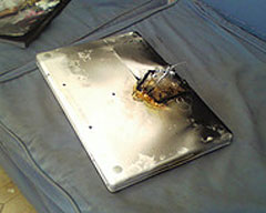 burned MacBook
