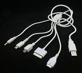 5-in-1 USB Cable with Dock Connector for iPod/iPhone