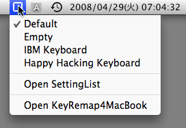 KeyRemap4MacBook status in menubar