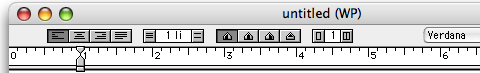 Toolbar in AppleWorks 6.2.9