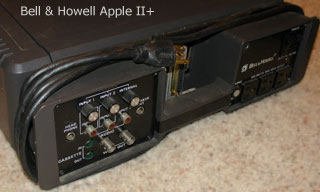 back of Bell and Howell Apple II Plus