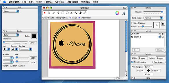 Lineform screen shot