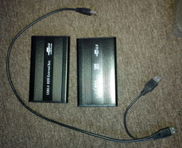 2 USB drives and a USB Y-cable
