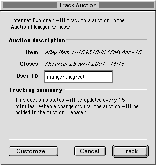 Auction Tracker