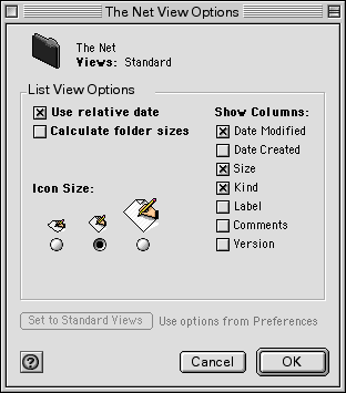 Net View Options