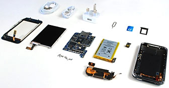 disassembled iPhone 3GS