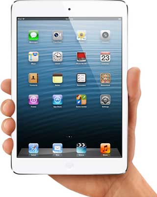 white iPad mini