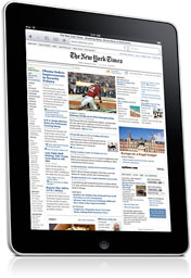iPad with New York Times app
