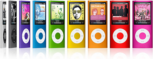 4G iPod nano in nine colors