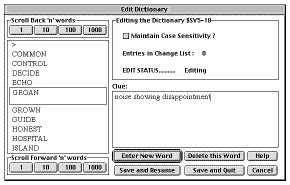 CWE Input Window