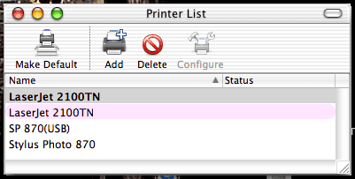 Printer List