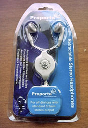 Proporta Retractable Headphones