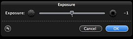 Pixelmator's Exposure tool