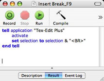 Insert Break AppleScript