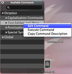 Dragon Dictate commands