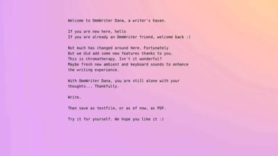 One of OmmWriter's chromatherapy backgrounds