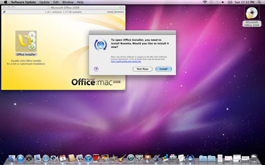 Office 2008 installer requires Rosetta
