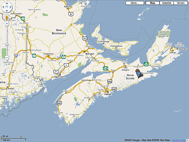 map of Nova Scotia