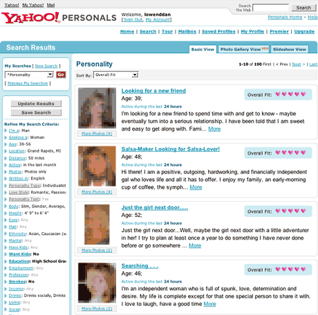 Yahoo Personal Dating Ads