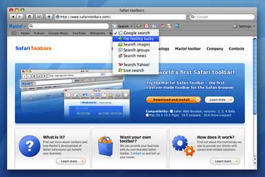 Macte! Safari Toolbar search menu