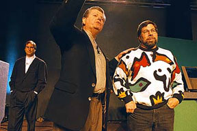 Steve Jobs, Gil Amelio, and Steve Wozniak
