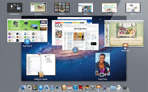 Mission Control in OS X 10.7 Lion