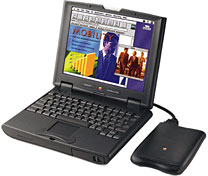 PowerBook 2400c with external floppy drive