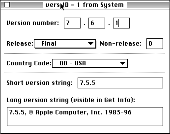 Change version ID using ResEdit