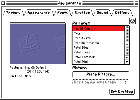 Desktop tab