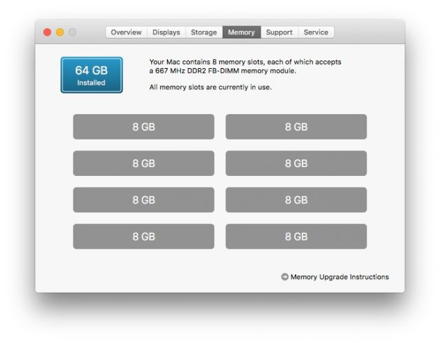 Install 64 Gb Of Ram In Your Mac Pro 1 1 Or 2 1 Low End Mac