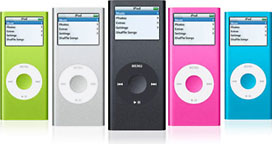 2G iPod nano color options