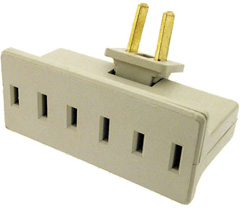 3-way AC plug splitter