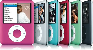 3G iPod nano colors
