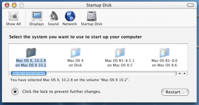 PowerPC 10.2 Startup Disk utility