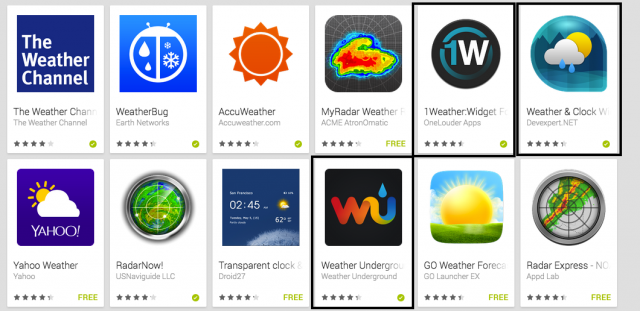 Top 12 Android Weather Apps