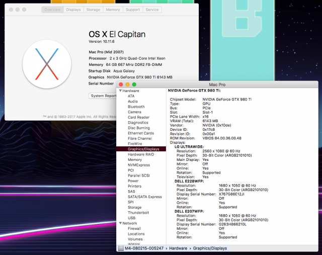 Ati Radeon X1900 Xt Drivers For Mac Os X El Capitan