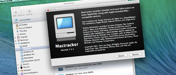Mactracker screen shot