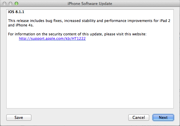 About iOS 8.1.1