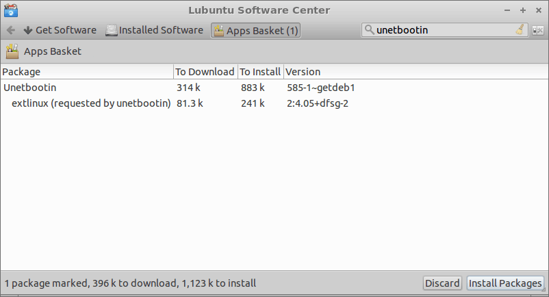 Downloading UNetbootin