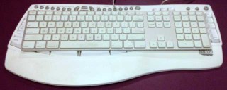 Apple Aluminum Keyboard on Adesso Ergonomic Keyboard