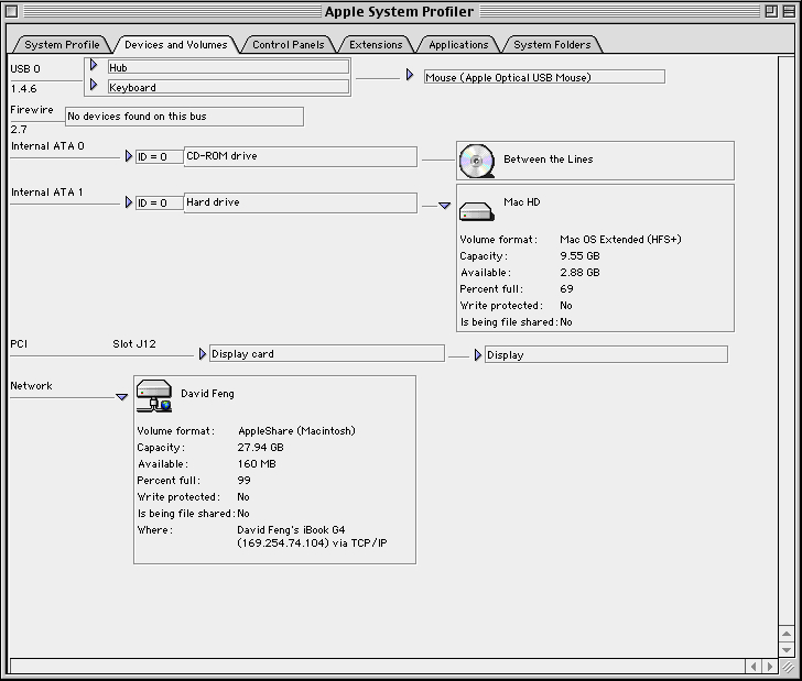 Apple System Profiler in Mac OS 9