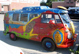 Hand painted VW microbus.