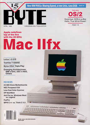 Mac IIfx on April 1990 BYTE magazine cover