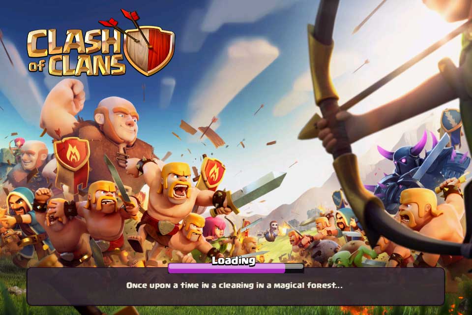 Clash of Clans startup screen