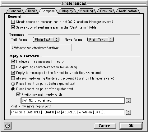 compose preference pane