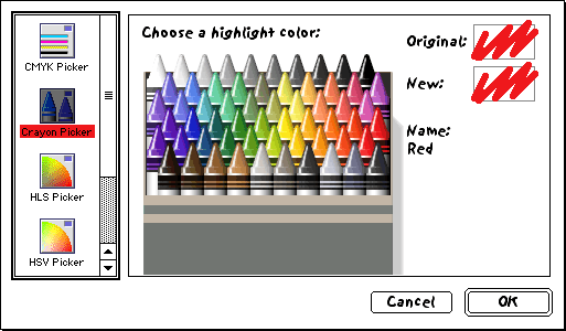 Crayon color picker