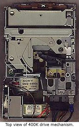 Top view of Mac floppy drive