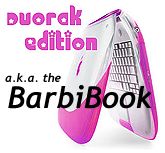 Dvorak Edition pink iBook - the BarbiBook